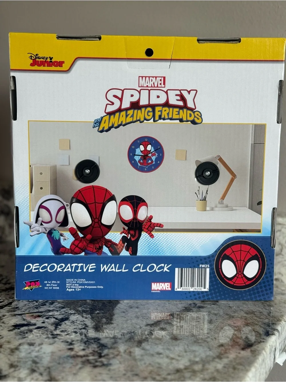 Marvel Spidey & Friends Decorative Wall Clock - Red, Blue, Yellow